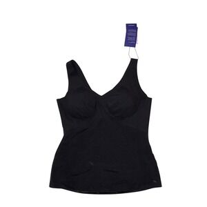 Honeylove LiftWear Tank Black Shapewear Camisole Smoothing Underwire Free Large